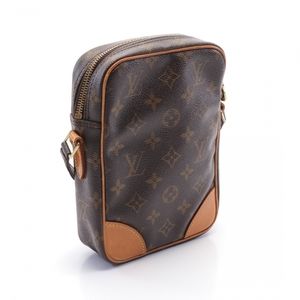 Louis Vuitton Danube Monogram Shoulder Bag Leather Brown